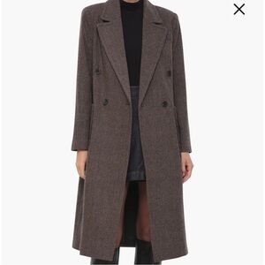 7 for All Mankind Long Herringbone Coat